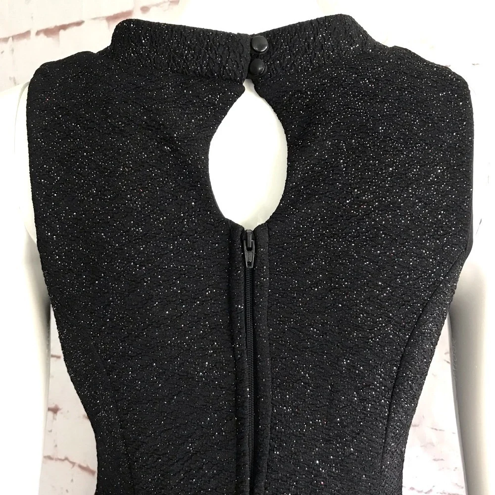 ZUNIE Multicolored Sparkly Black A-Line Keyhole Neck Party Dress GIRLS 16